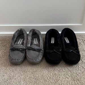 Lot of 2, Airwalk Fur Lined Moccasin, Slipper Shoes, Women’s Size 8.5